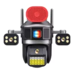 دوربین سیمکارتی 3 لنز پلیسی چرخشی آژیر دار