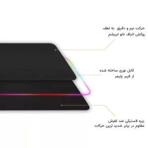 موس پد مخصوص بازی RGB دار مدل WT-5