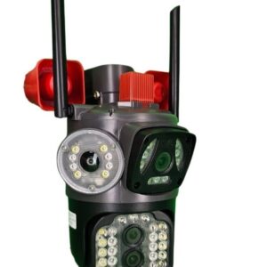 دوربین مداربسته سیمکارتی 3 لنز 12 مگاپیکسل پرژکتوری بلندگو بزرگ