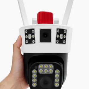 دوربین مداربسته وای فای WIFI دو لنز سه تصویر مدل V380 کد 2