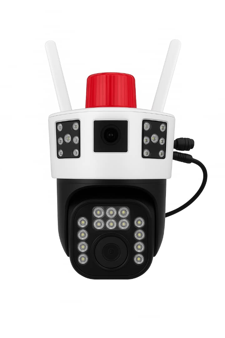 دوربین مداربسته وای فای WIFI دو لنز سه تصویر مدل V380 کد 2