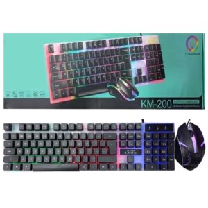 ست کیبورد و ماوس گیمینگ سنترو لئون مدل KM-200 RGB