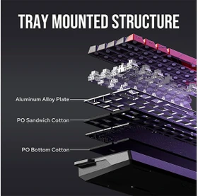 کیبورد گیمینگ مکانیکی باسیم مدل AULA WIN60 HE